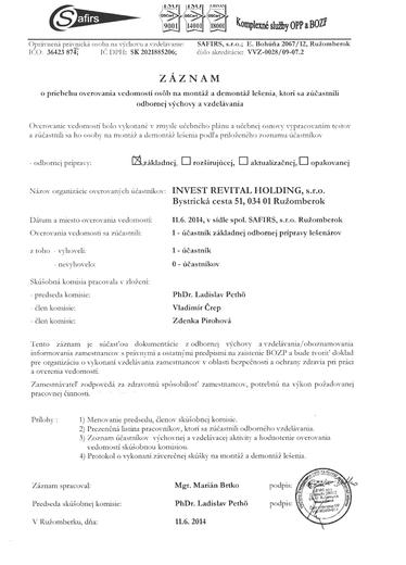 odborná montáž a demontáž lešenia.